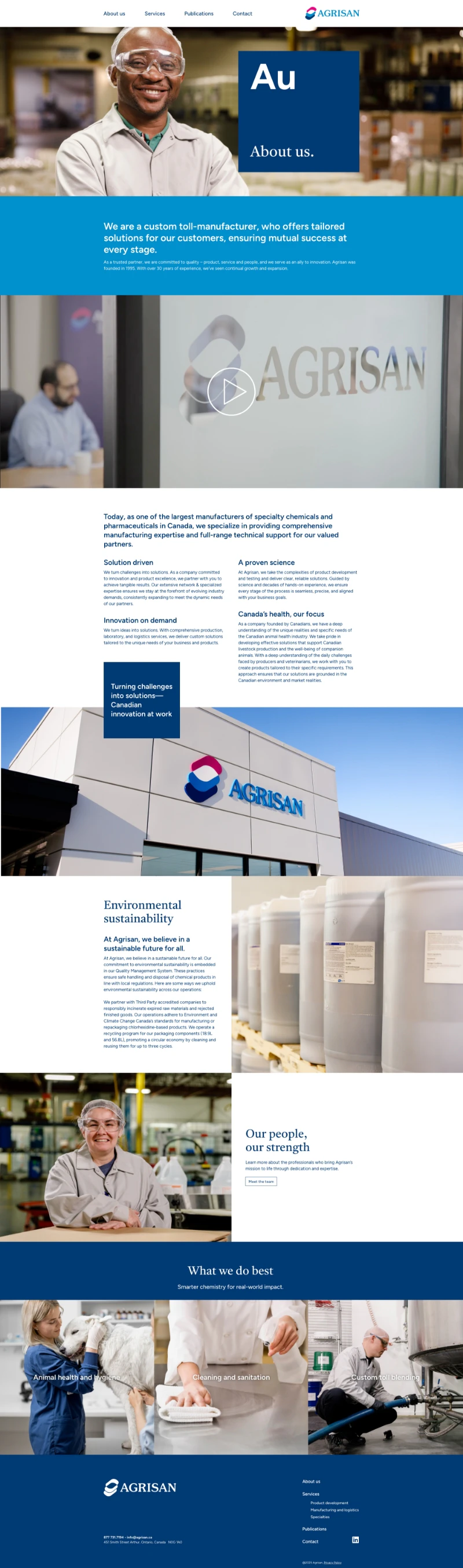 Agrisan website page