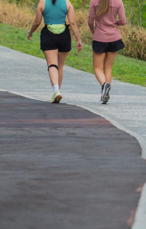 People walking outdoors