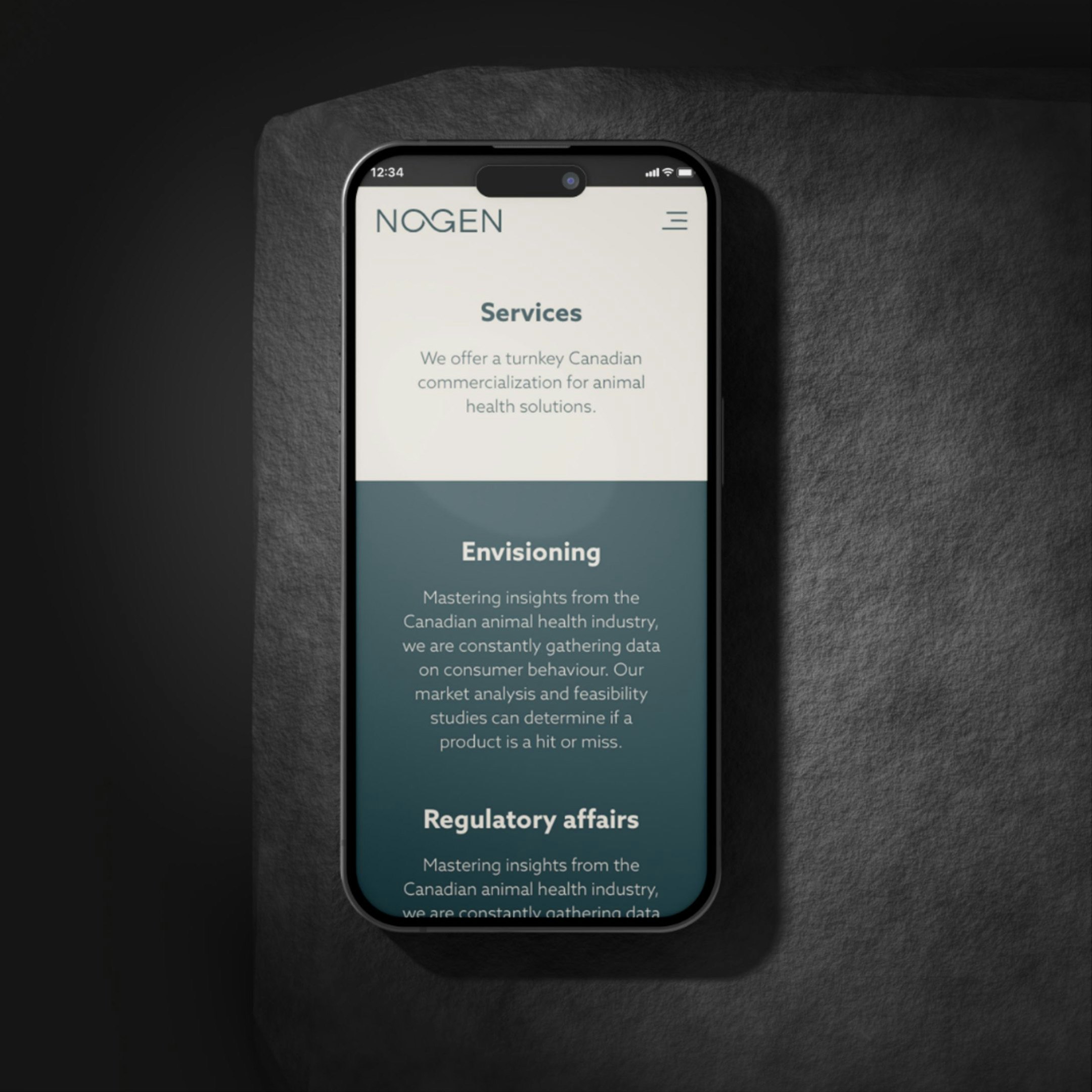 Nogen Mobile Website