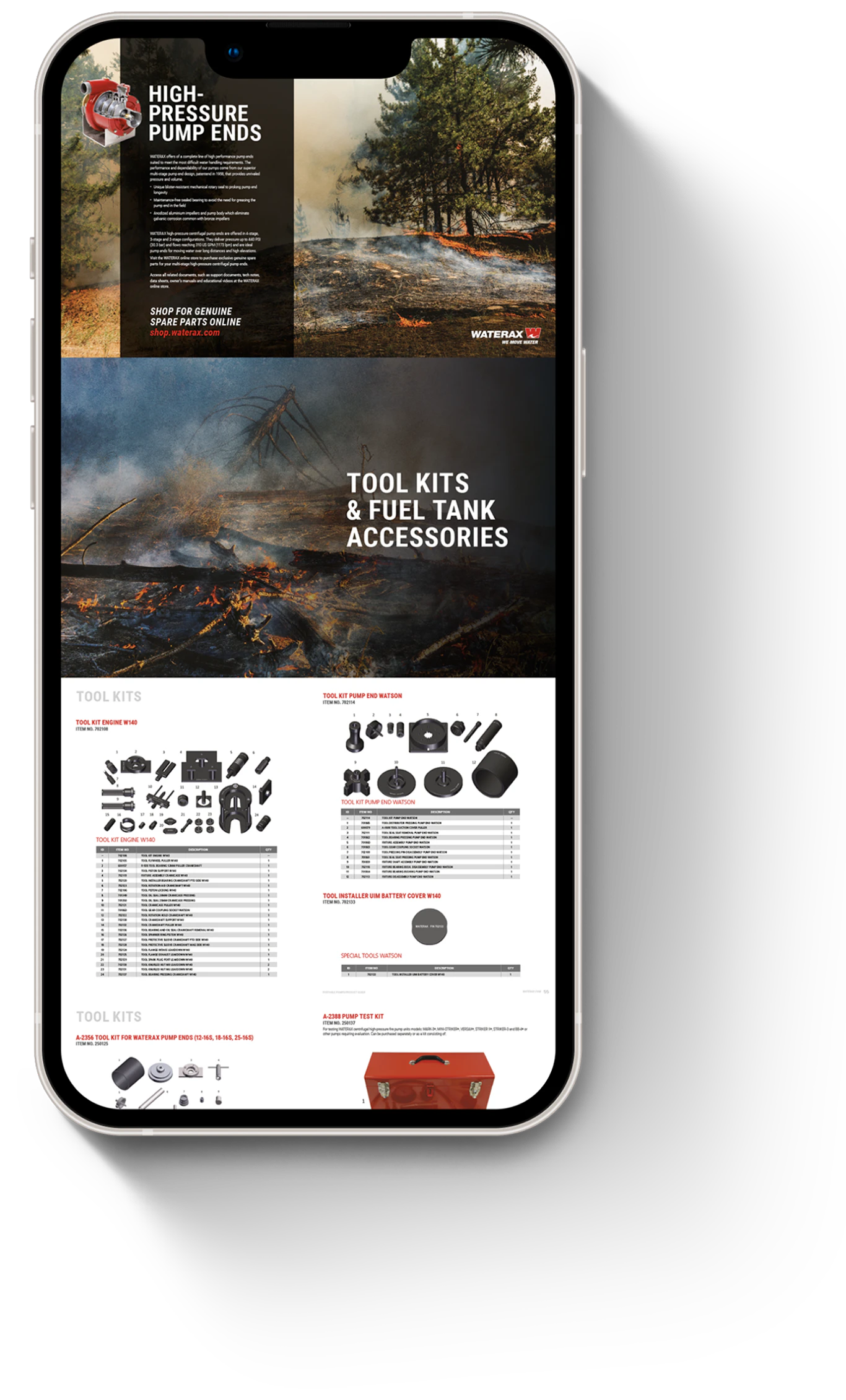 Waterax mobile responsive
